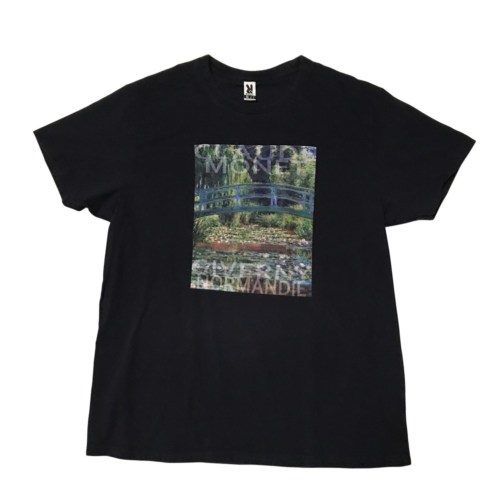 Roly Claude Monet Giverny Normandie Art Graphic T-Shirt Black XL